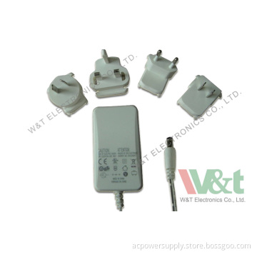 12V 1A Robot Power Supply Interchangable Plug-in AC/DC Power Adapter